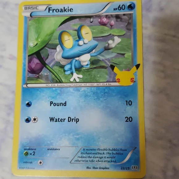 25th Anniversary McDonald's Froakie Pokemon Card - Picture 2 of 4